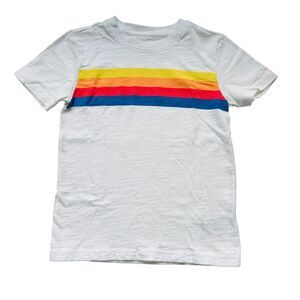 Janie and Jack Striped Graphic Slub Tee Size 6